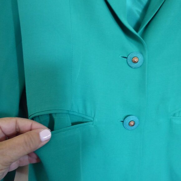 Green Blazer by Baronesa Size 8 - Picture 2 of 4